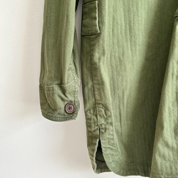 Madewell Military Button Front Jacket in Green $148 - Picture 10 of 10